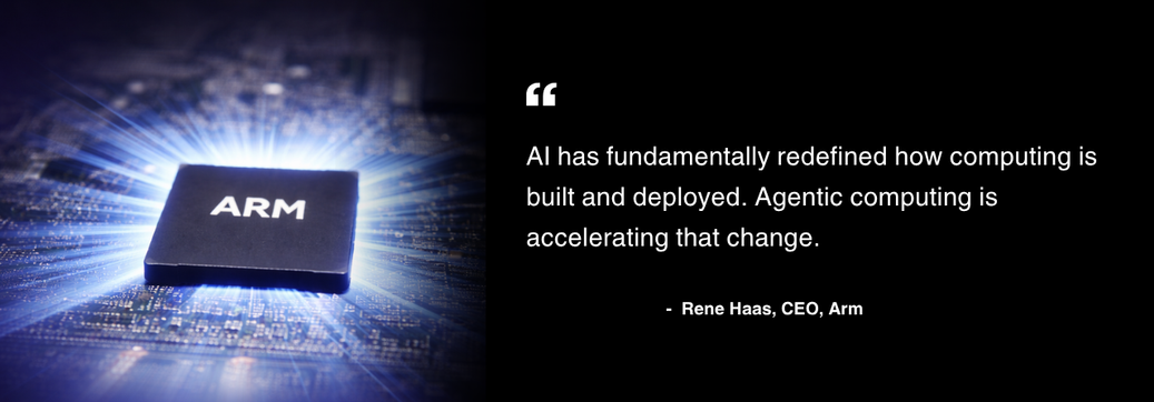 “AI has fundamentally redefined how computing is built and deployed. Agentic computing is accelerating that change,” said Rene Haas, CEO, Arm
