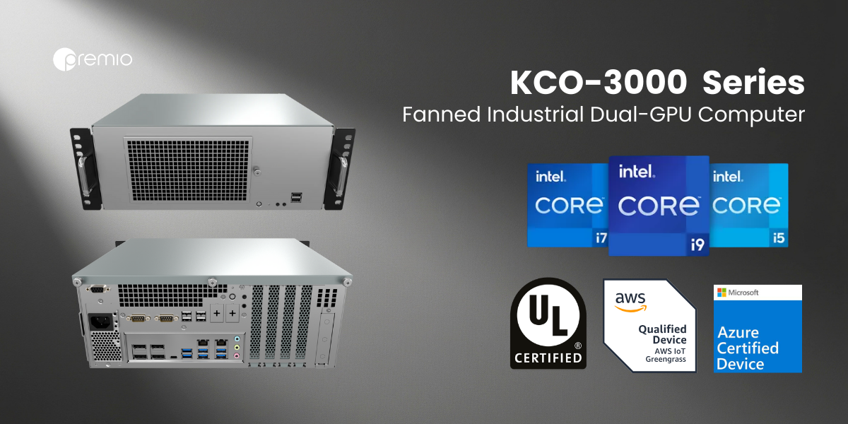 UL Listed Azure IoT Greengrass Certified FCC CE Certified Microsoft Azure Certified KCO-3000 Series Industrial Computer Certification-Ready
