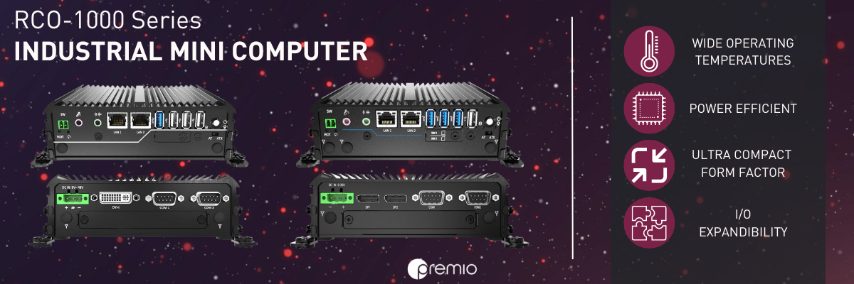 RCO-1000-EHL and RCO-1000-J1900 Industrial Mini Computers for Edge Deployments - Premio Inc.