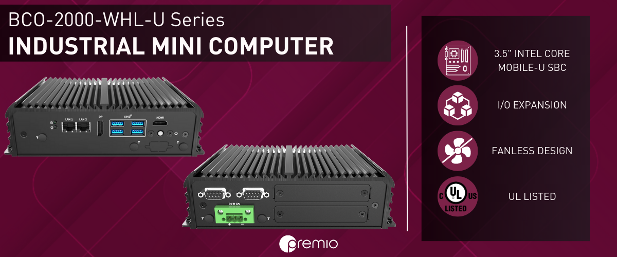 BCO-2000-WHL-U Fanless Mini Computer