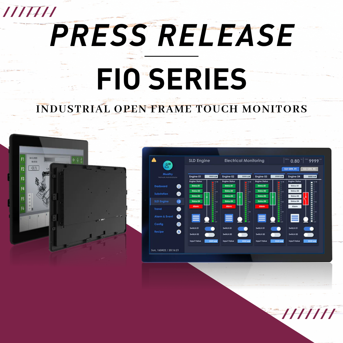 Premio Adds New Line of Open Frame Monitors to its Portfolio of Industrial Grade Touch Panel Displays