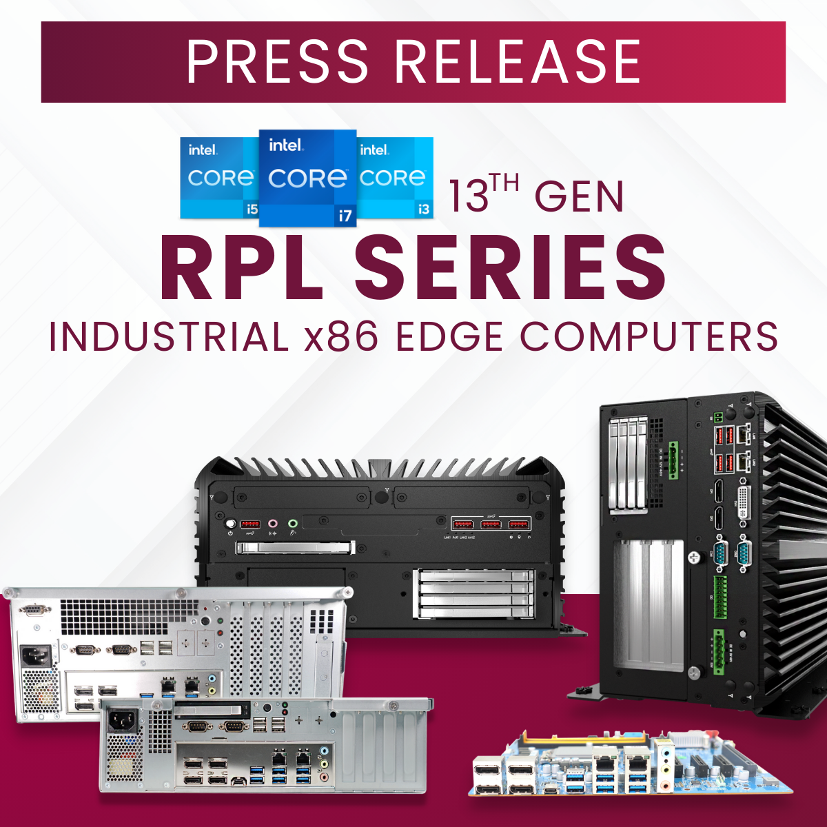 Premio Inc. Releases Intel 12th & 13th Generation Industrial Edge Computers and a Micro-ATX Motherboard