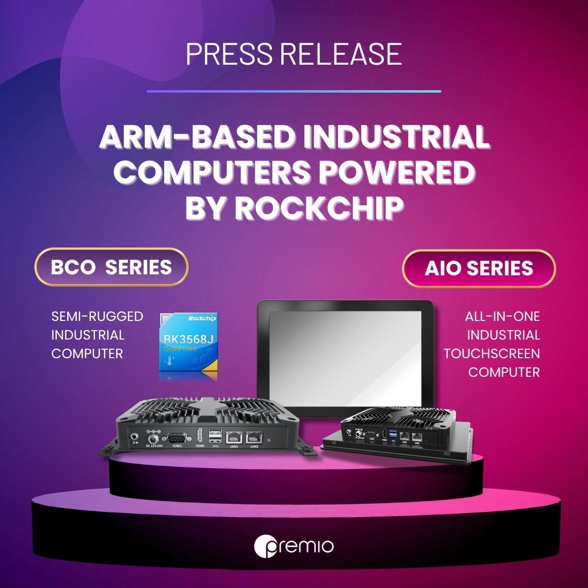 Premio Launches ARM-Based Industrial Computers for Light Edge AI and Embedded IIoT Computing Deployments
