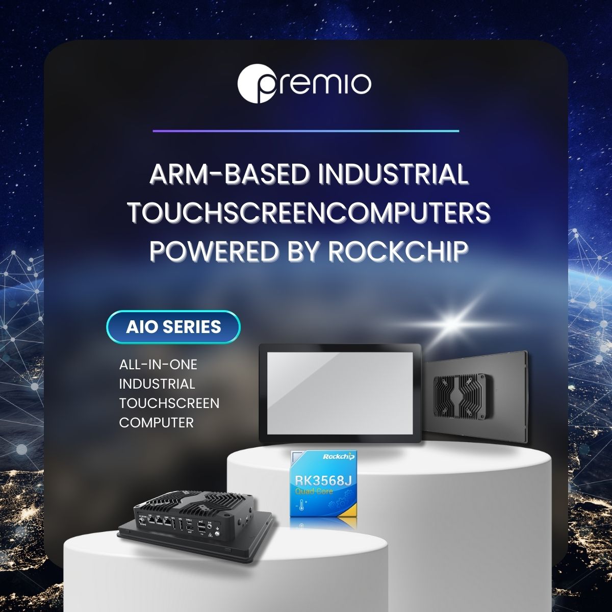 Premio Releases AIO‑200‑ROK All‑in‑One ARM‑Based Industrial Touchscreen Computer for Embedded Low-Power HMI Deployments