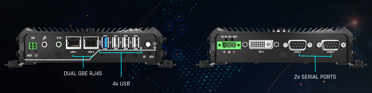 Rich I/O and connectivity with RCO-1000 Intel Atom/Celeron Computer