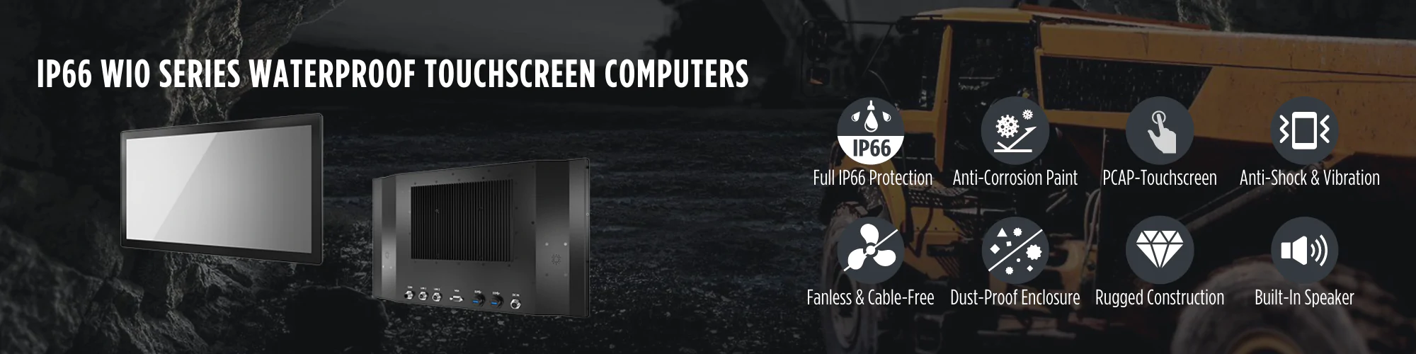 ip66 wio series waterproof touchscreen computer