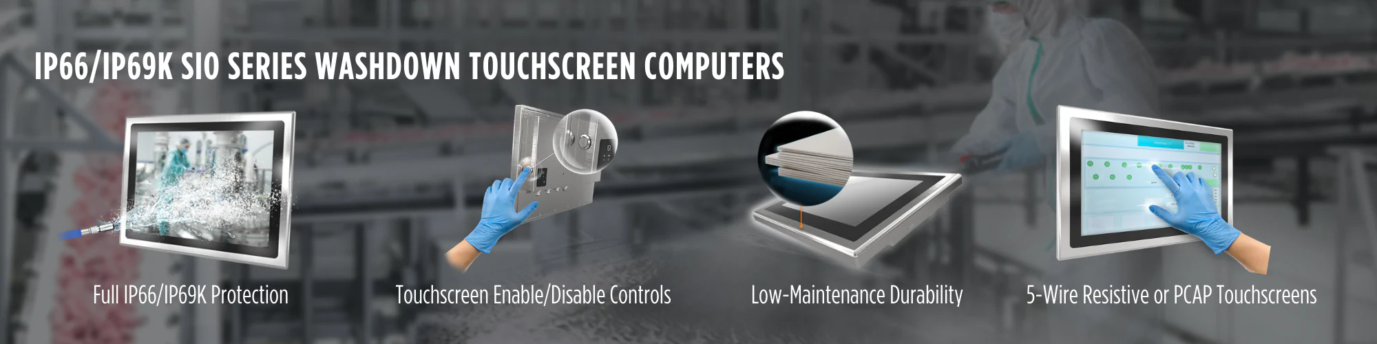 ip66 ip69k sio stainless steel touchscreen computer