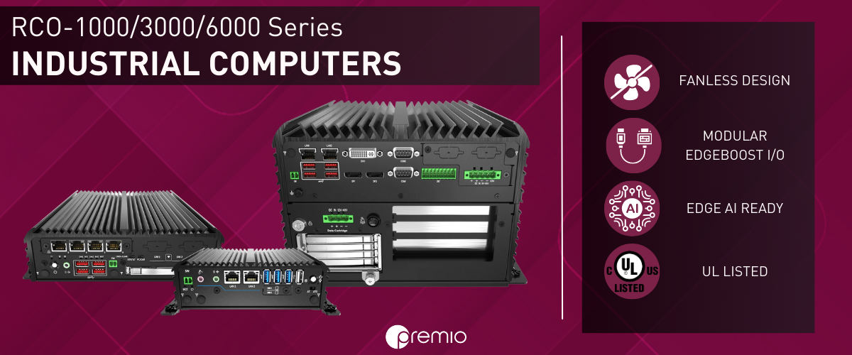 RCO-1000-EHL, RCO-3000-CML, RCO-6000-CML Series Industrial Computers UL 623681 Compliant