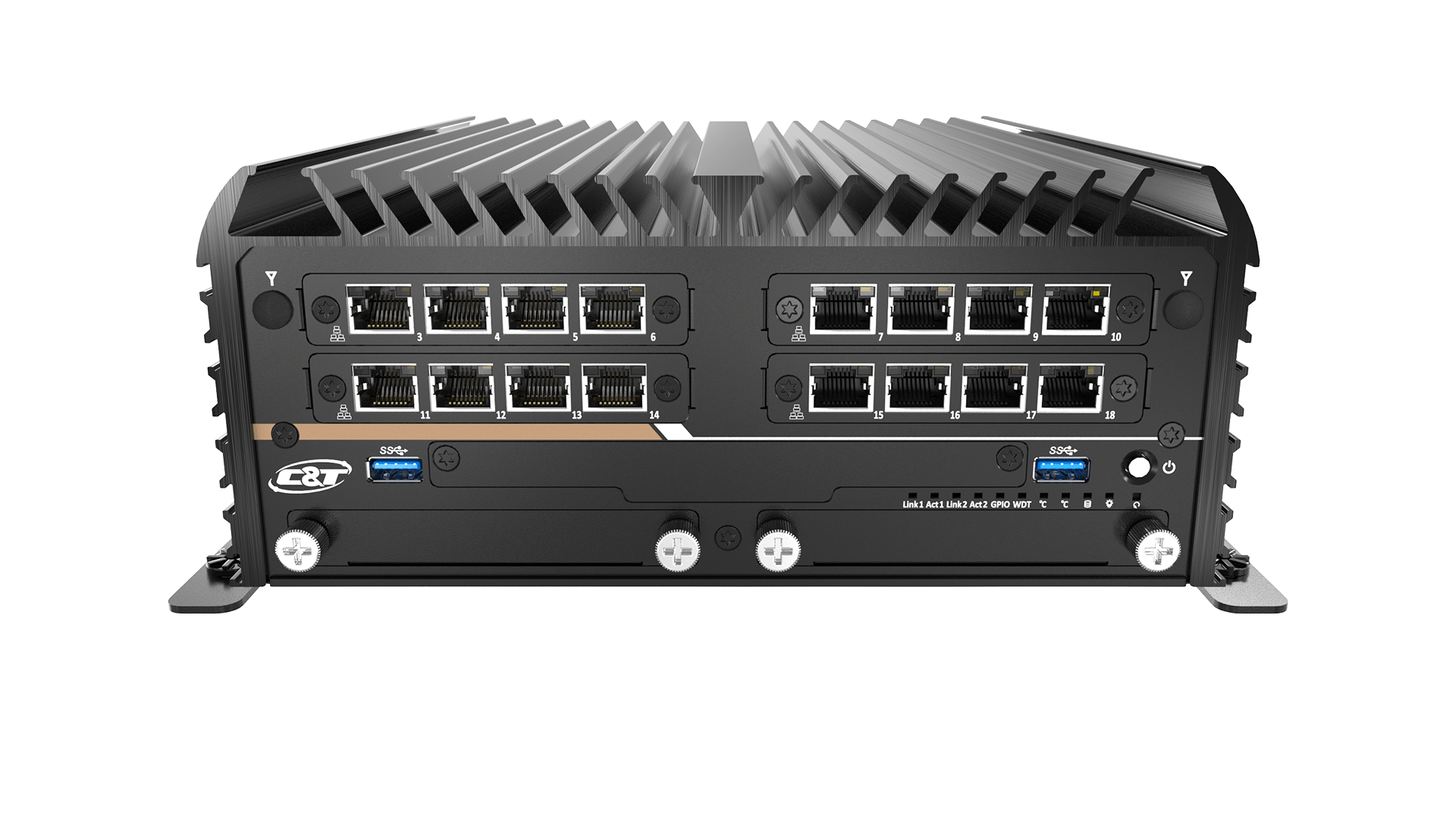 ACO-6000-KBL-16X Surveillance Applied Computer with 6th/7th Gen Intel® Core™ Processor and Q170 PCH, 18x LAN