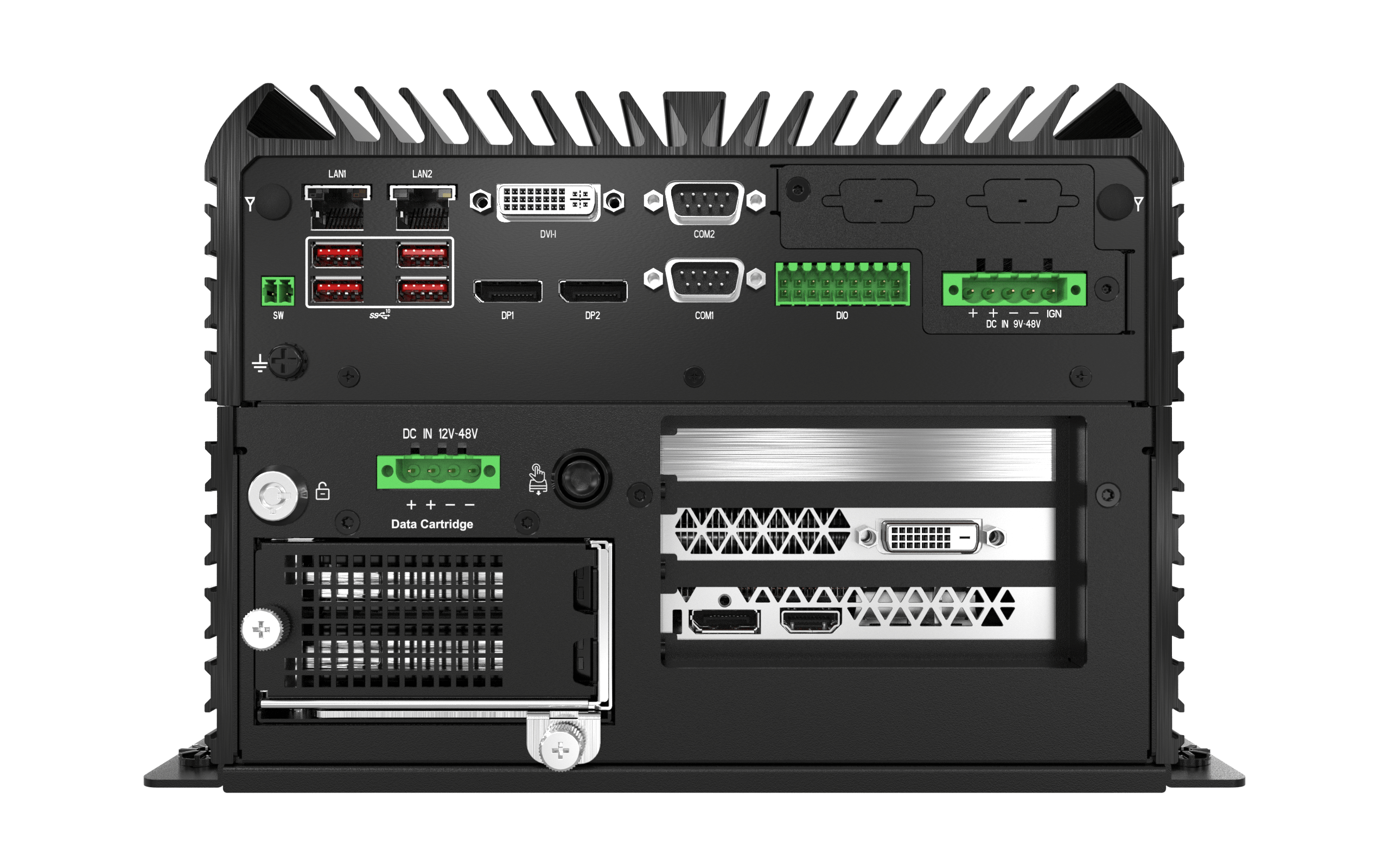 RCO-6000-CML-2N2060S AI Edge Inference Computer w/ LGA 1200 for Intel 10th Gen CPU & W480E PCH, 2 Bay U.2 15mm, RTX 2060S integrated