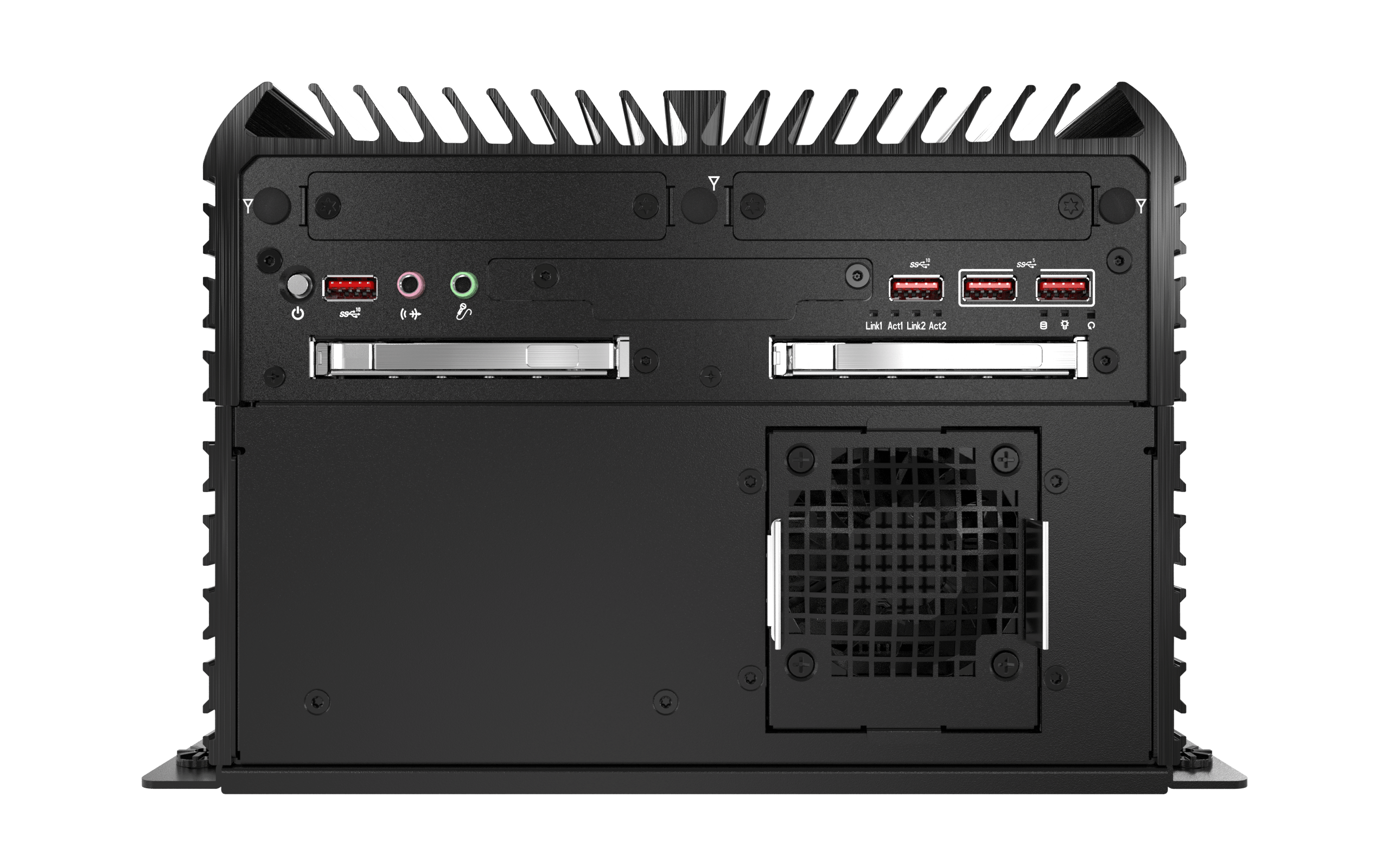 RCO-6000-CML-4NH-1E AI Edge Inference Computer W/ LGA 1200 For Intel 10th Gen CPU & W480E PCH, 4 Bay U.2 7mm NVMe, Hardware RAID, 1x PCIe Expansion