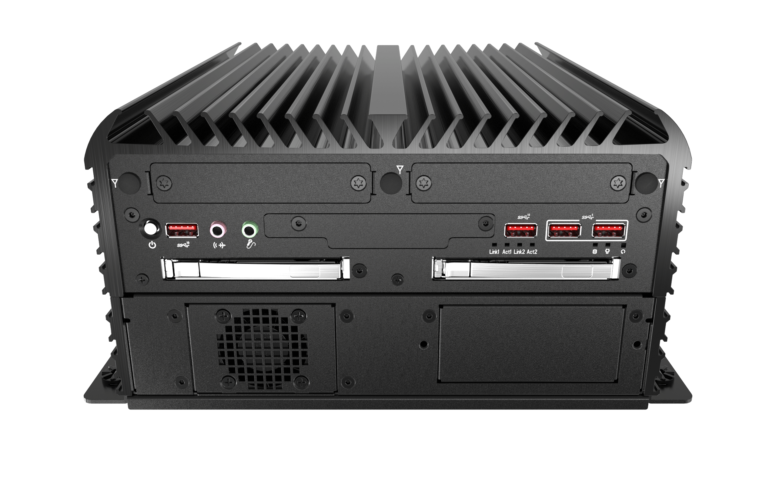 RCO-6000-CML-2-2PWR AI Edge Inference Computer with LGA 1200 for Intel 10th Gen Processor and W480E PCH, 1x PCIe x16, 1x PCI, 2x Power input